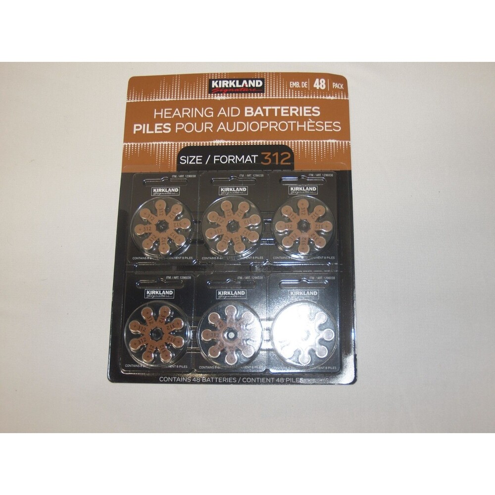 Kirkland Signature Hearing Aid Batteries Size Format 31 Size - 48 Pack  Exp 2028